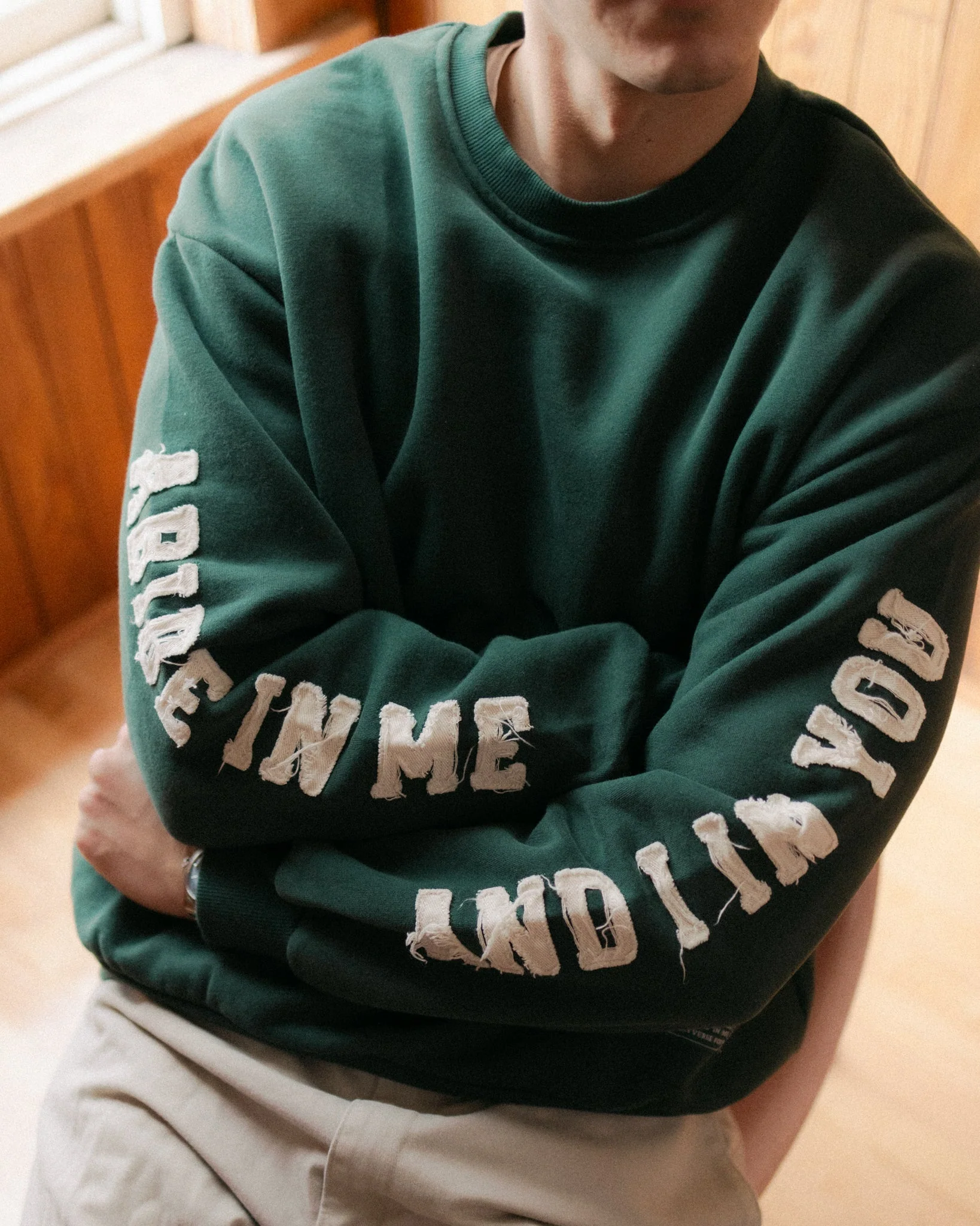 "Abide" Pine Comfort Crewneck - Image 9