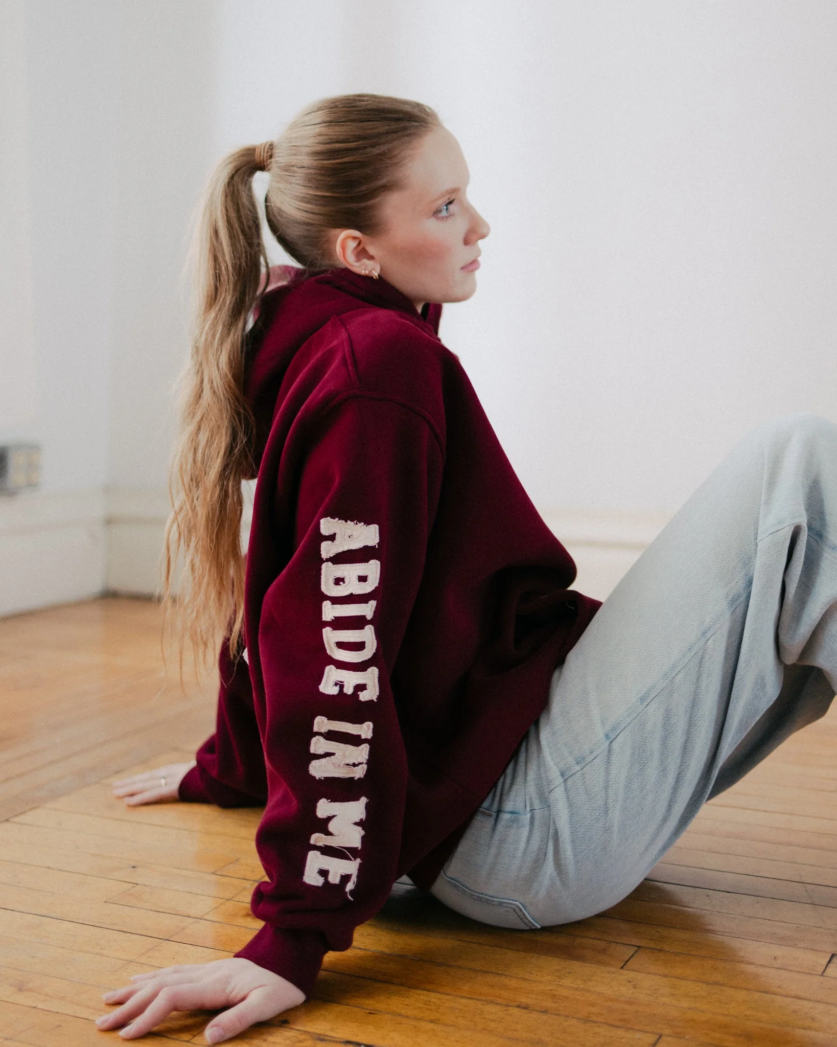 "Abide" Maroon Comfort Hoodie (Limited Edition) - Image 8