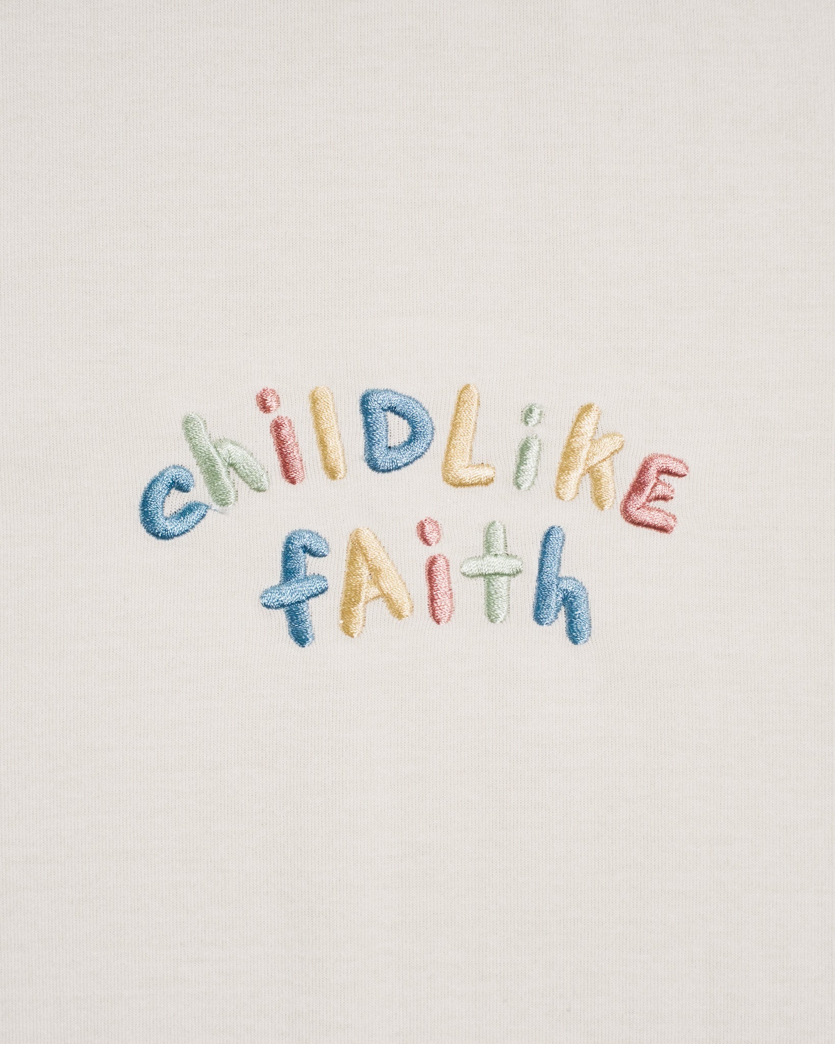 "Childlike Faith" Embroidered Essential Tee - Image 4