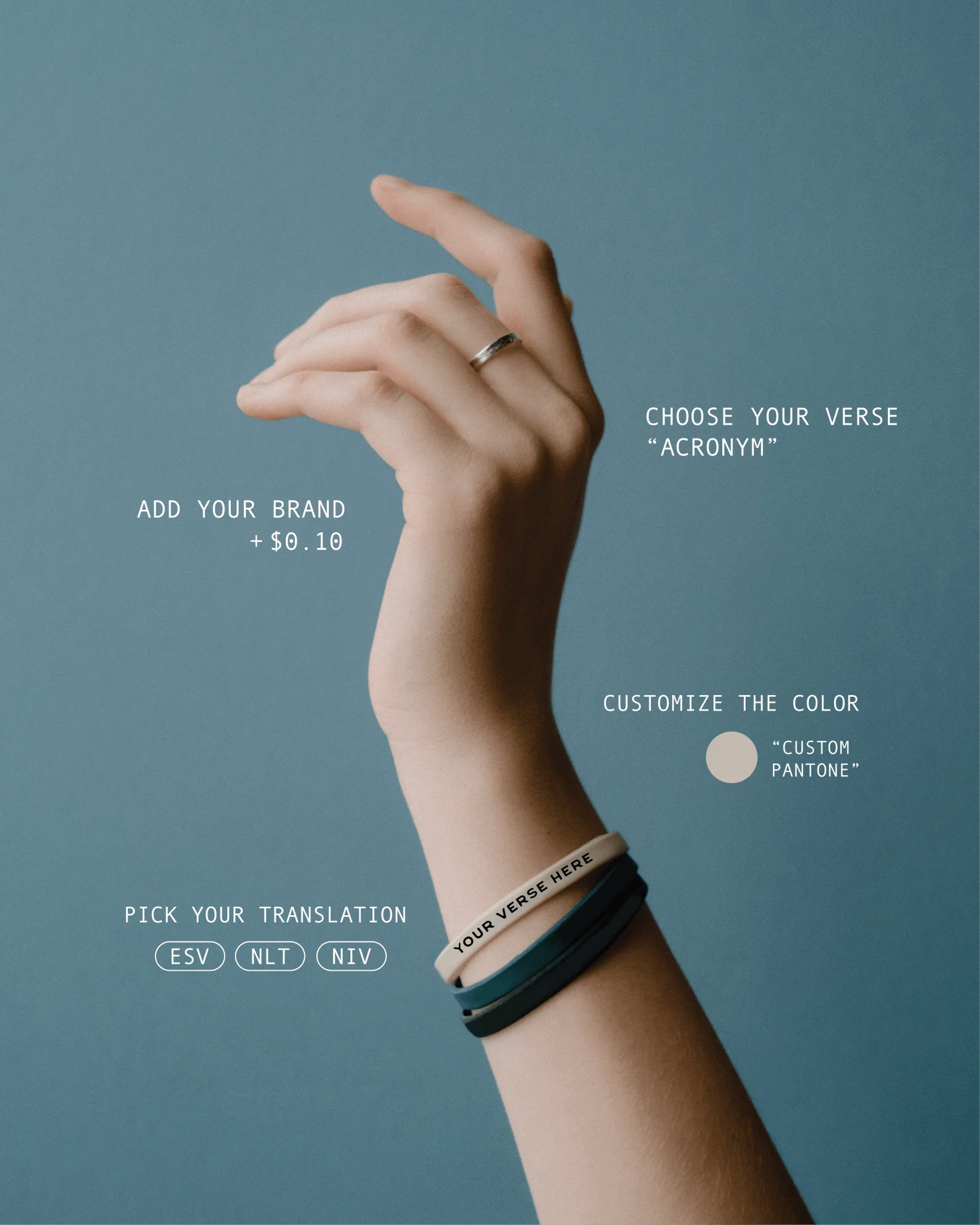 Custom Memory Verse Wristbands - Image 4
