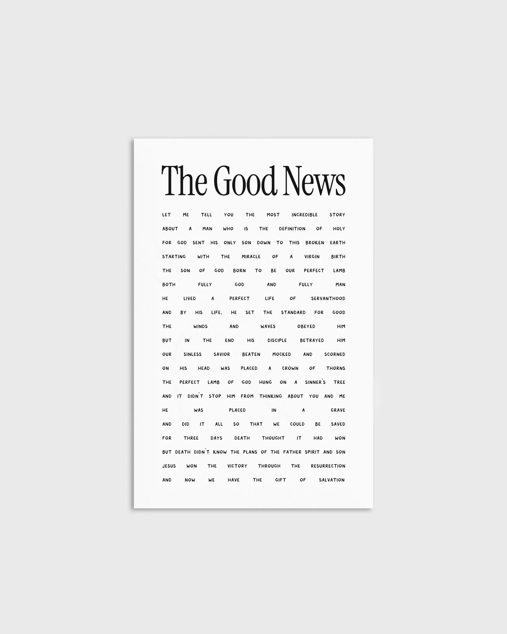 "Good News Poem" 11x17 Print - Image 3