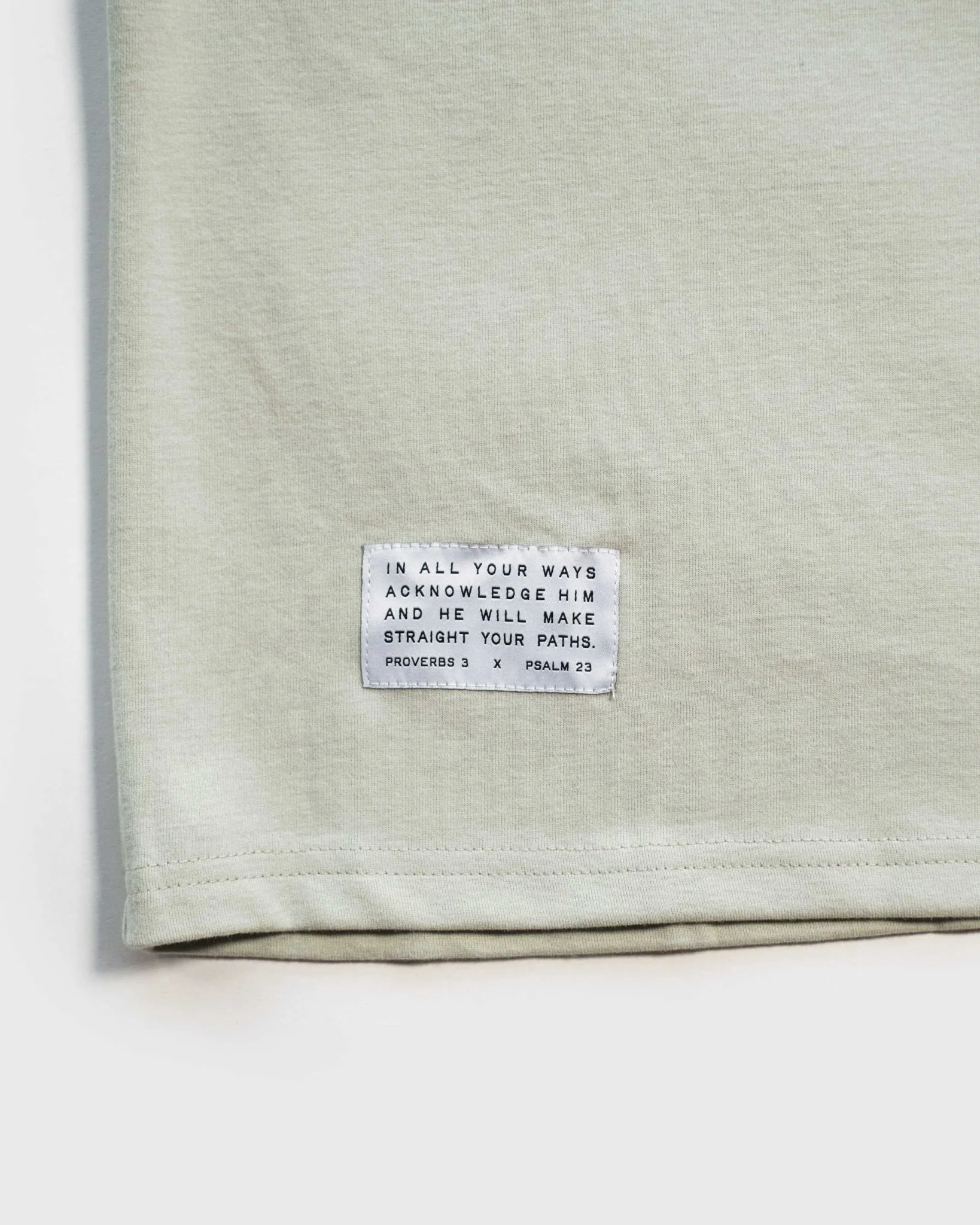 "Good Shepherd" Green Pastures Embroidered Essential Tee - Image 4