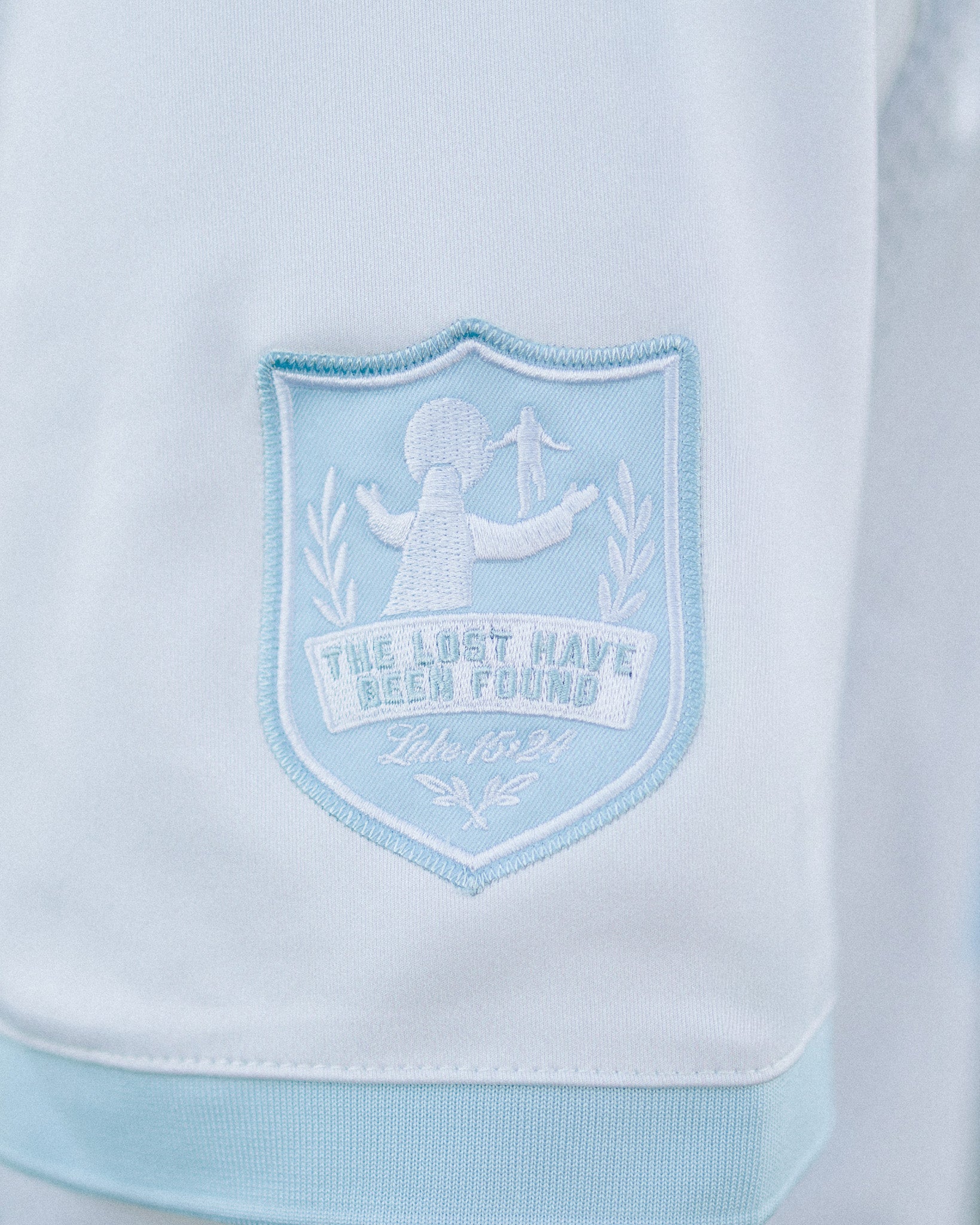 "Homecoming - Luke 15:24" White & Blue Jersey - Image 6