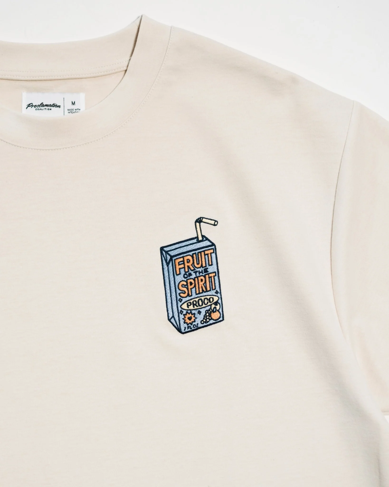 "Juice Box" Ivory Essential Tee - Image 3