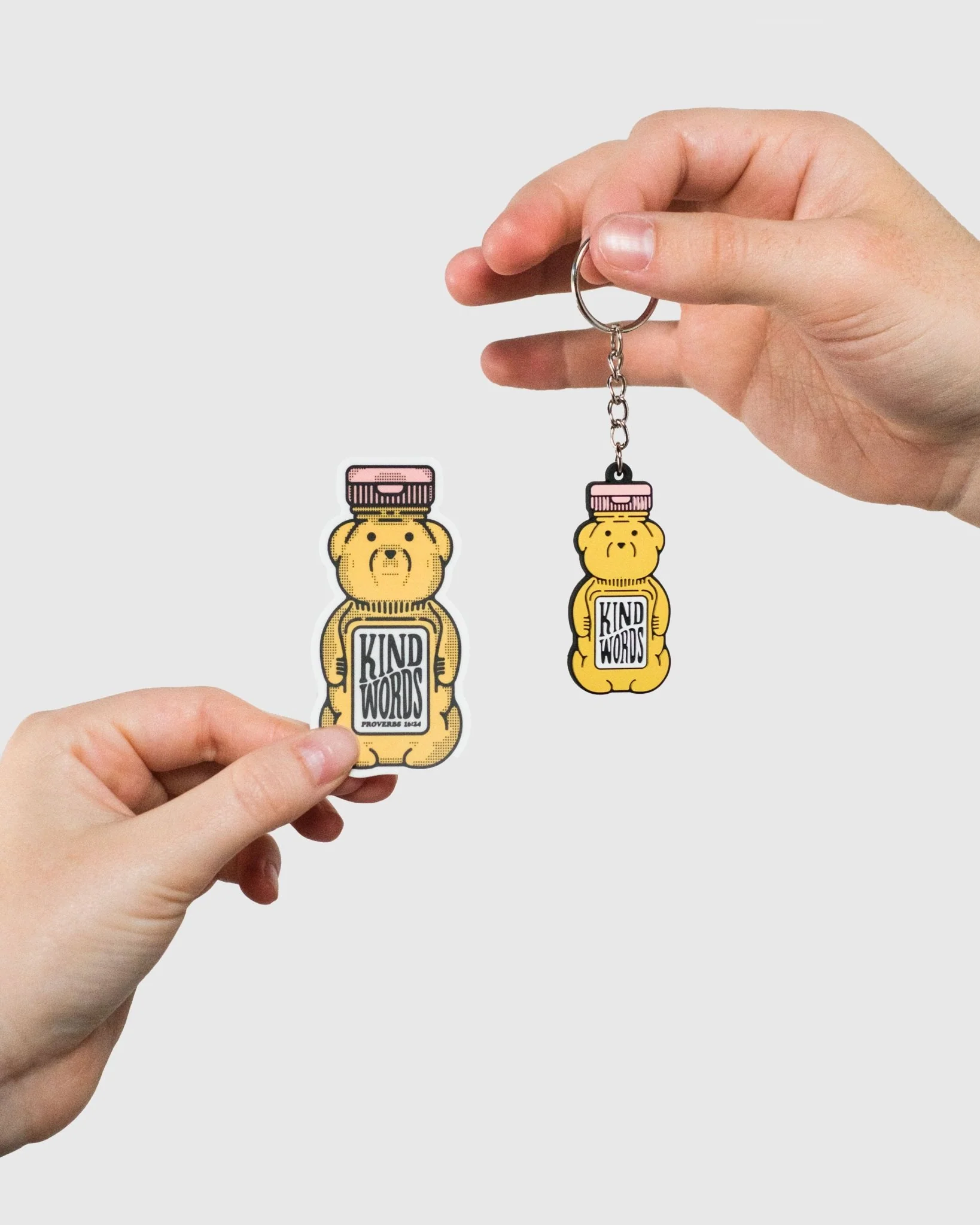 "Kind Words" - Rubber Keychain - Image 3