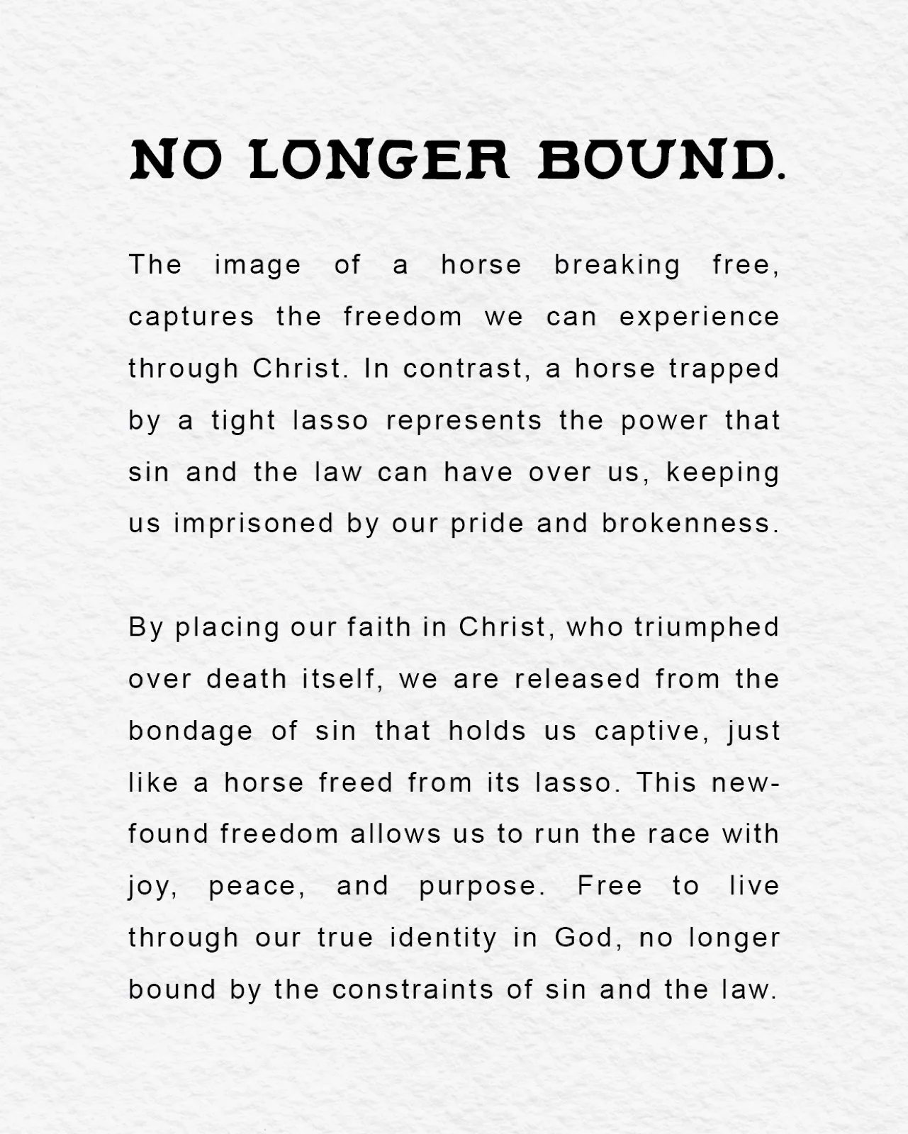 "No Longer Bound" Ivory Tee - Image 3