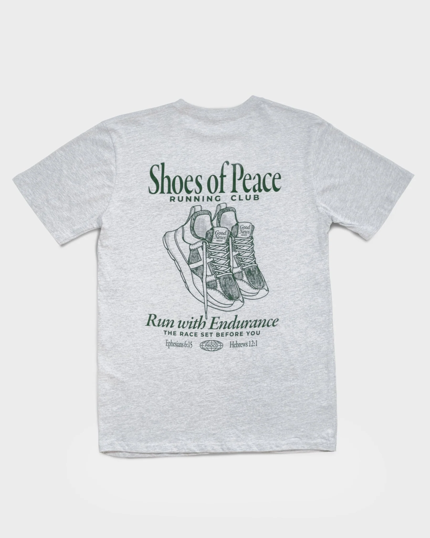 "Run With Endurance" Heather Grey Tee - Image 3