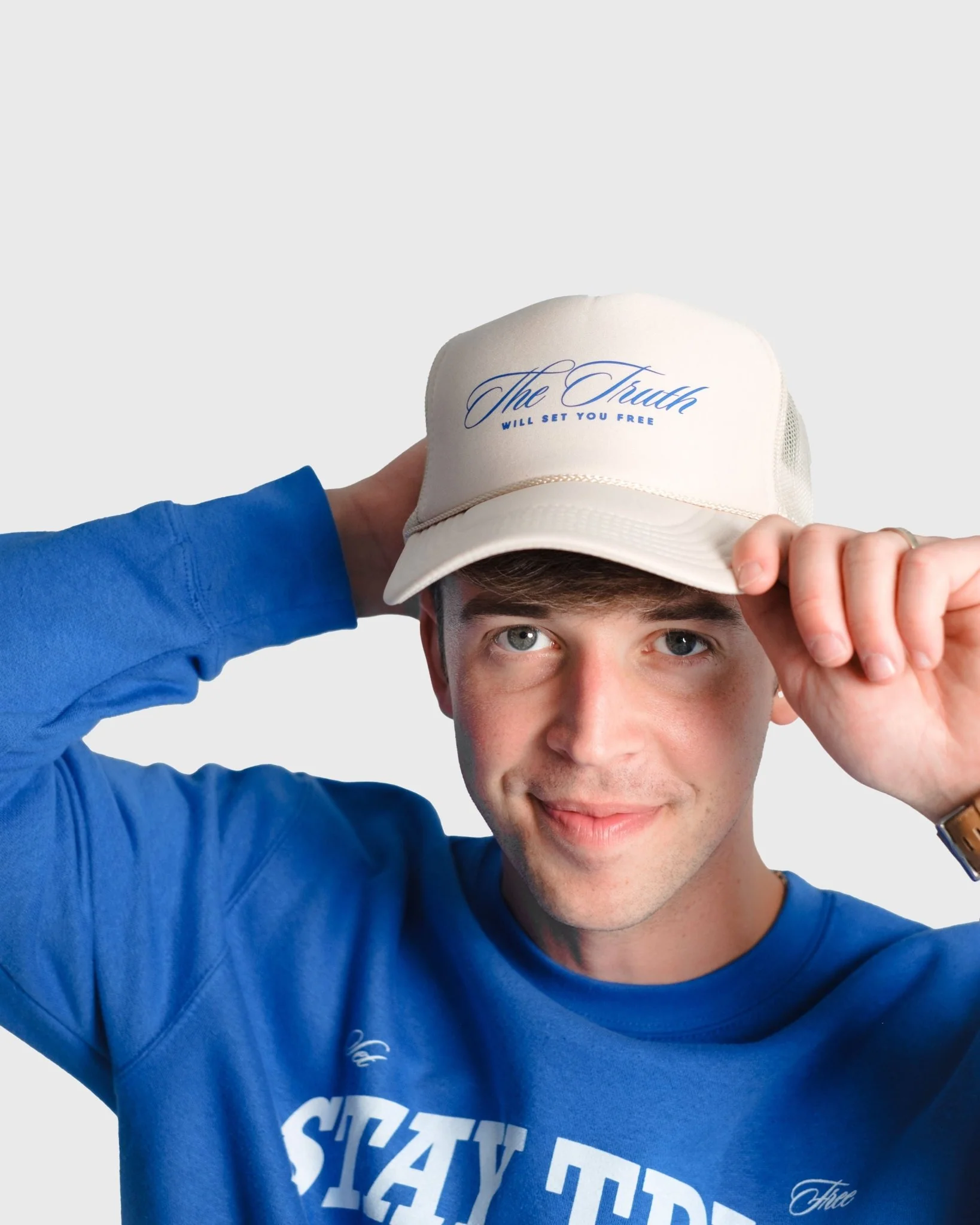 "Set Free X Stay True" Foam Trucker Hat (Clear-Out) - Image 7