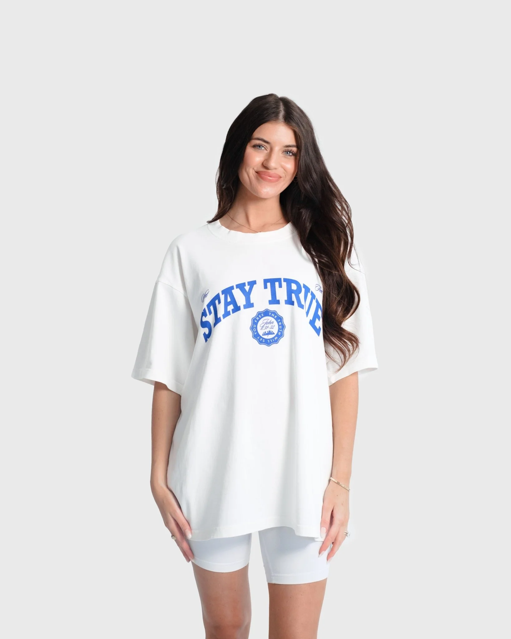 "Set Free X Stay True" White Heavyweight Tee (Clear-Out) - Image 5