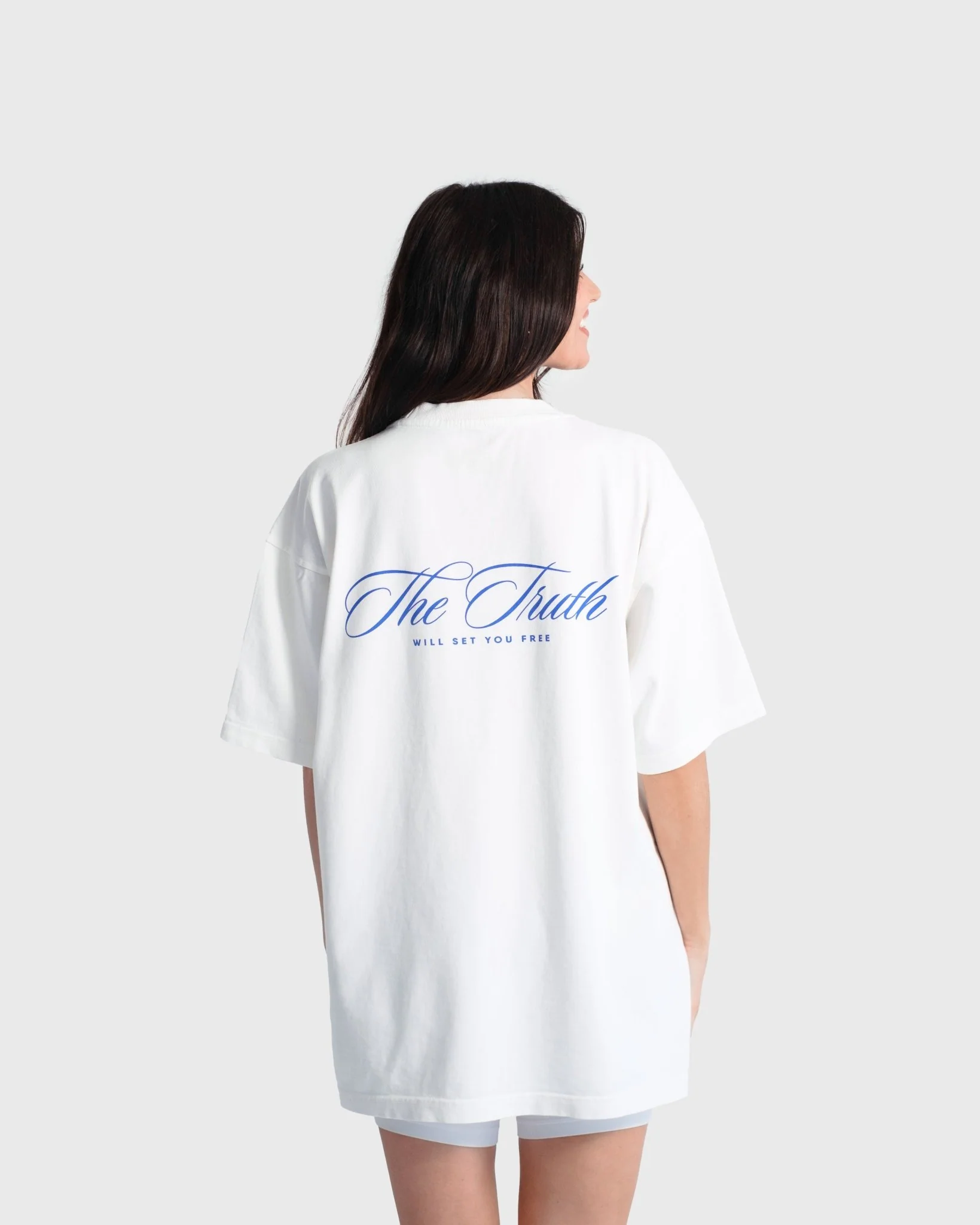 "Set Free X Stay True" White Heavyweight Tee (Clear-Out) - Image 6