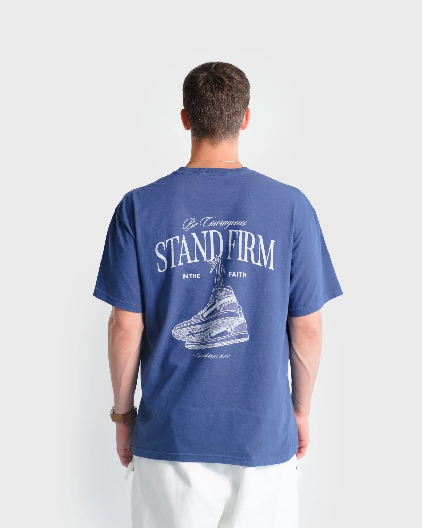 "Stand Firm X Stay True" Faded Navy Tee - Image 8