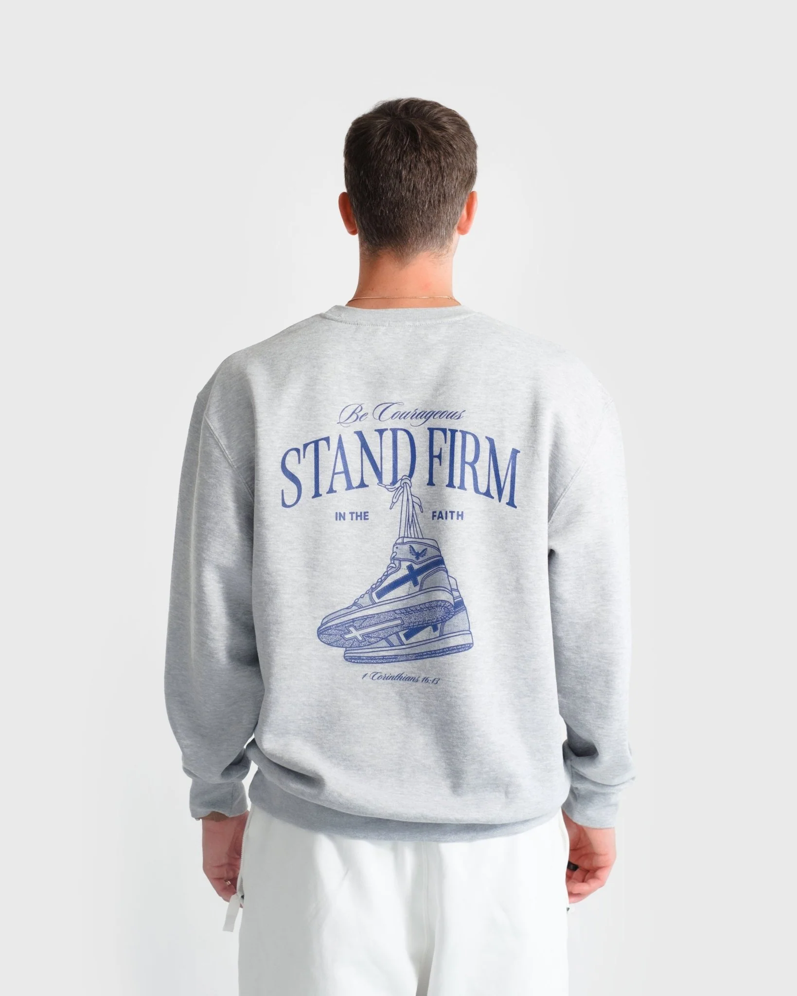 "Stand Firm X Stay True" Heather Grey Crewneck (Clear-Out) - Image 8