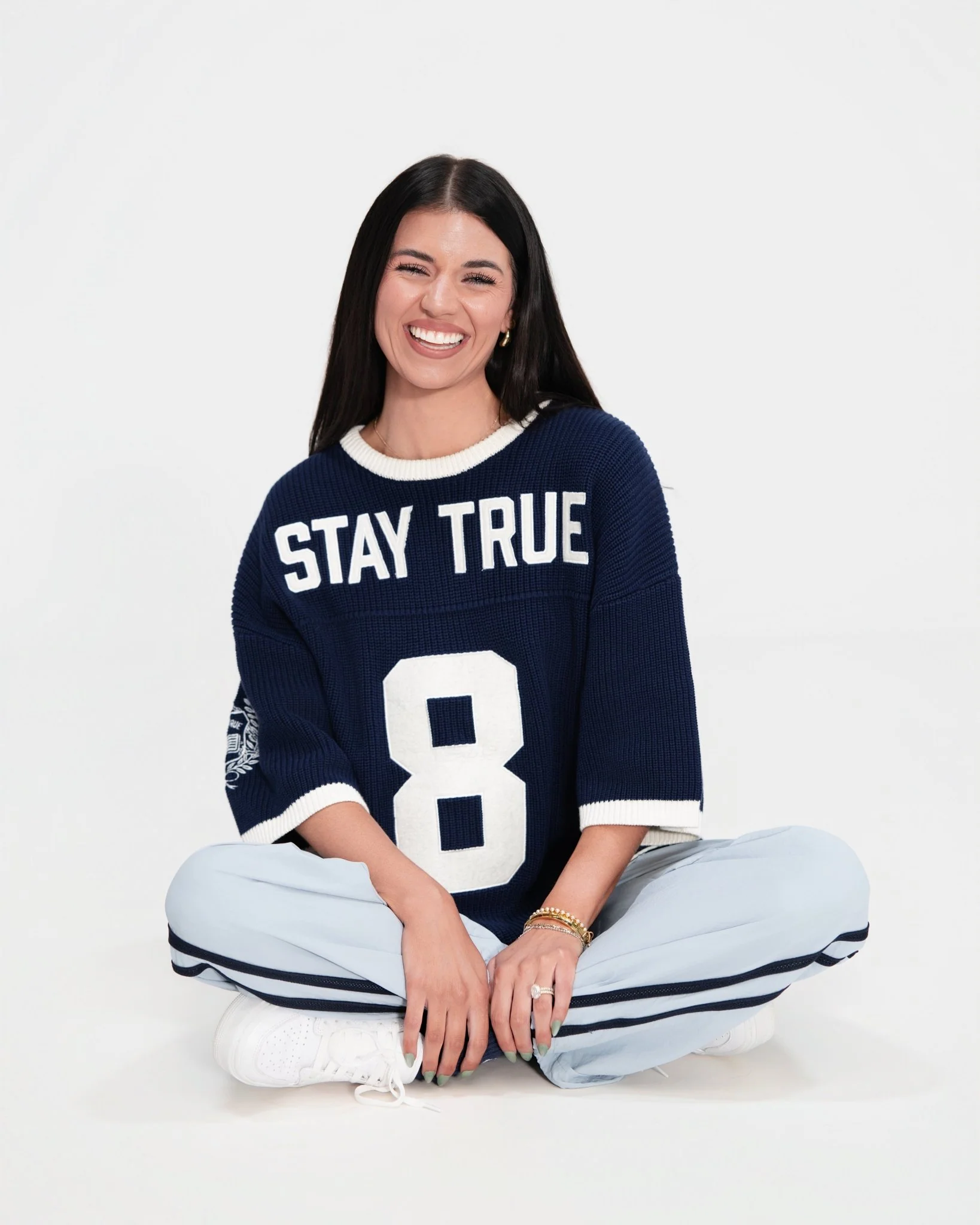 "Stay True" Navy Knit Jersey - Image 3