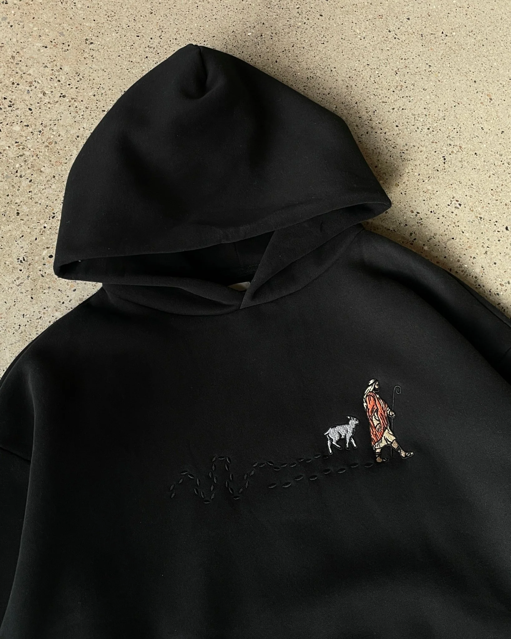 "Good Shepherd" Dark Valleys Comfort Hoodie (Puff Print) - Image 9