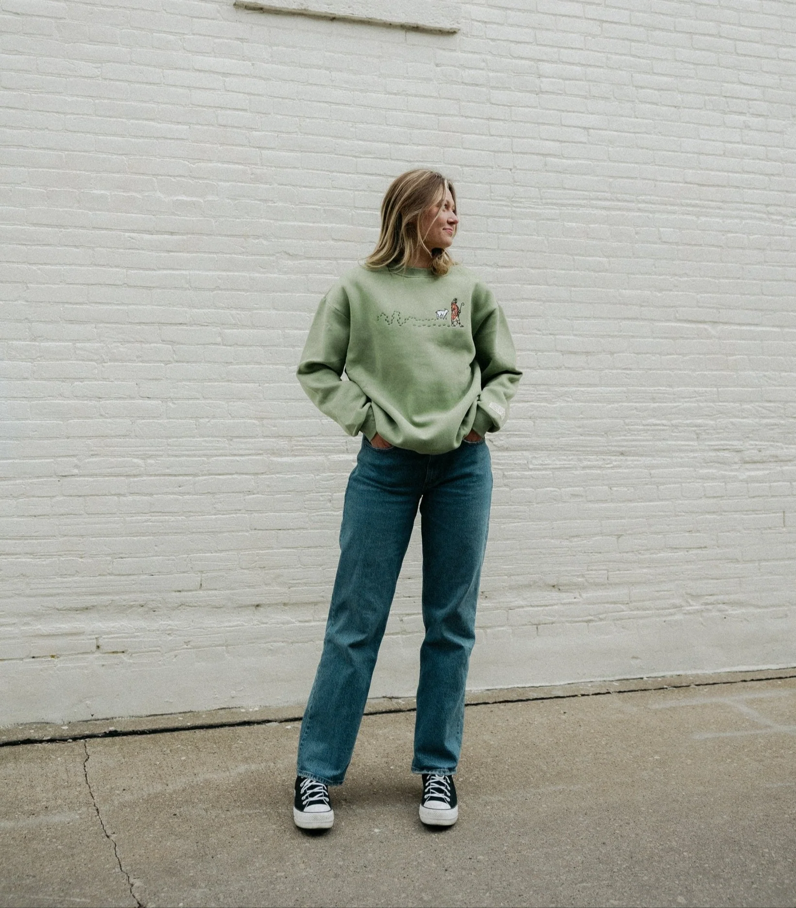 "Good Shepherd" Green Pastures Comfort Crewneck - Image 4