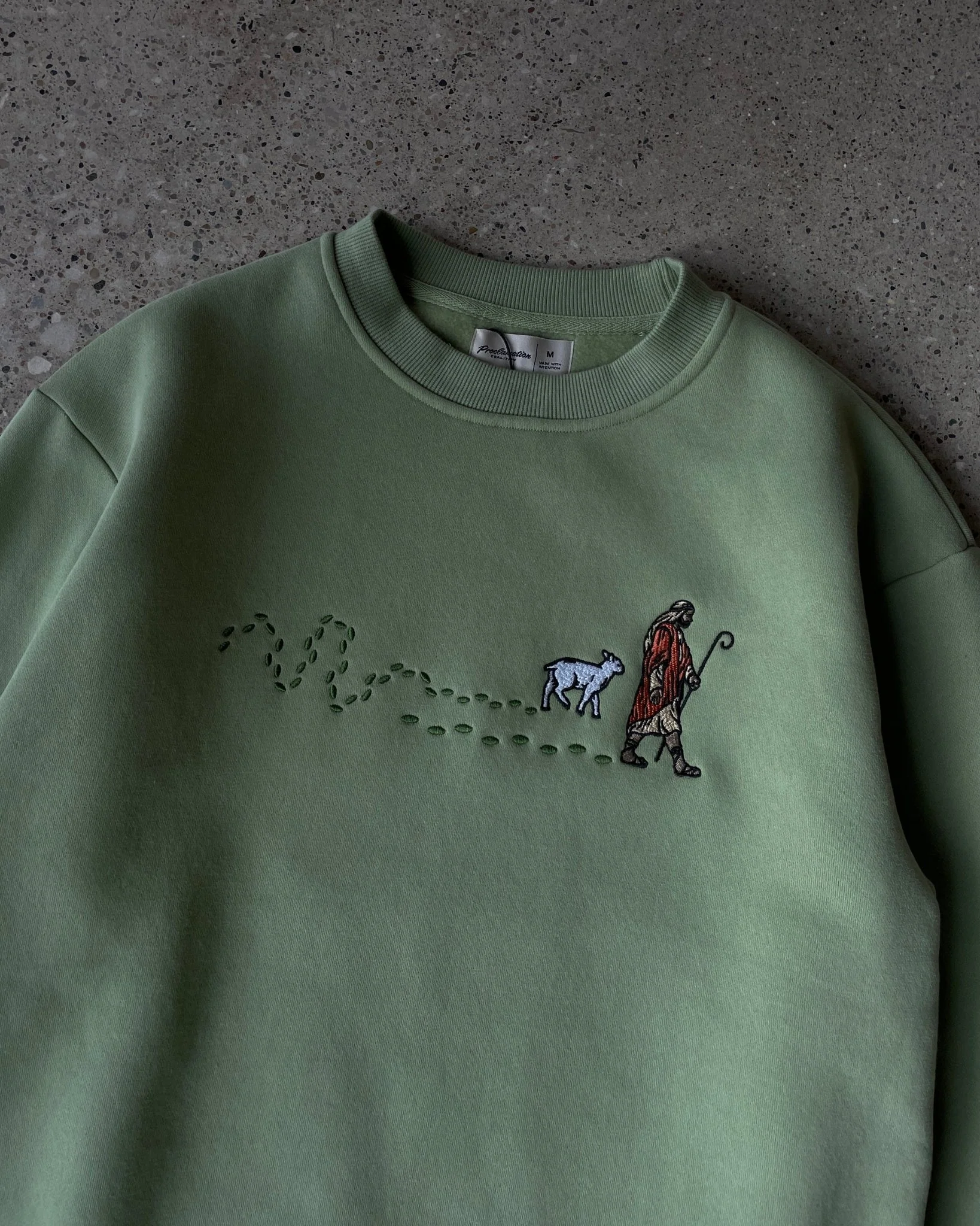 "Good Shepherd" Green Pastures Comfort Crewneck - Image 8